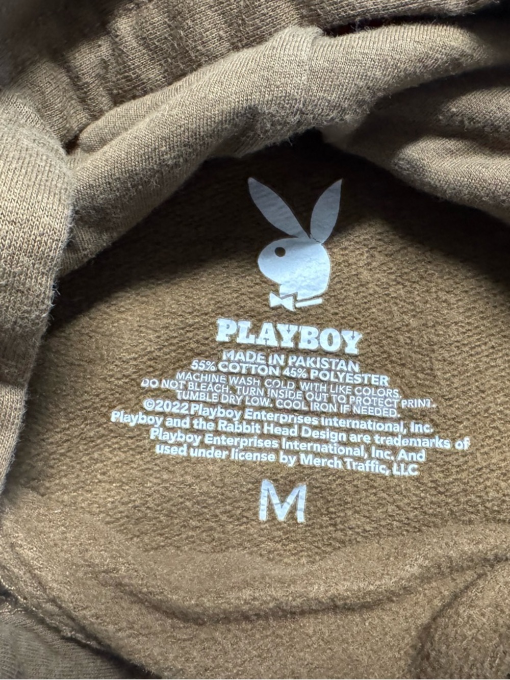 PLAYBOY Brown Sweatshirt with  Rabbit Logo on the back